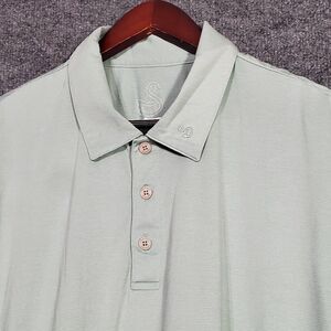 Swannies Golf Polo Shirt Mens Sz Large Teal Performance Cross Creek Embroidered